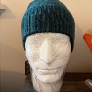 100% Cashmere Beanie Hat — Deep Alpine Green